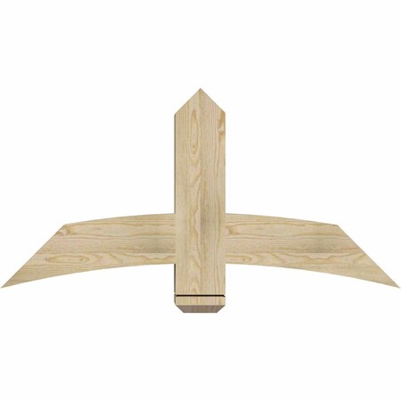 Ekena Millwork Bellingham Rough Sawn Timber Gable Bracket, Douglas Fir, 48"W x 24"H x 6"D x 6"F, 12/12 Pitch GBW048X24X0606BEL00RDF